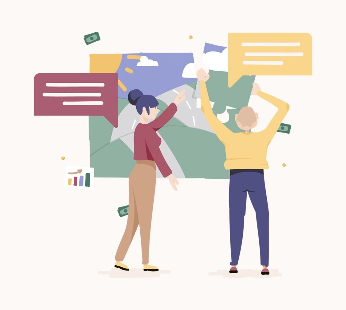 Couple working on the retirement planning jigsaw